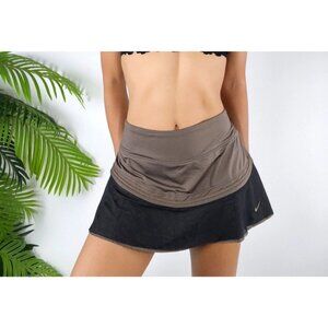 Nike Dri-Fit Brown Y2K Fairy Grunge Athletic Skort Low Rise Tennis Skirt Size S